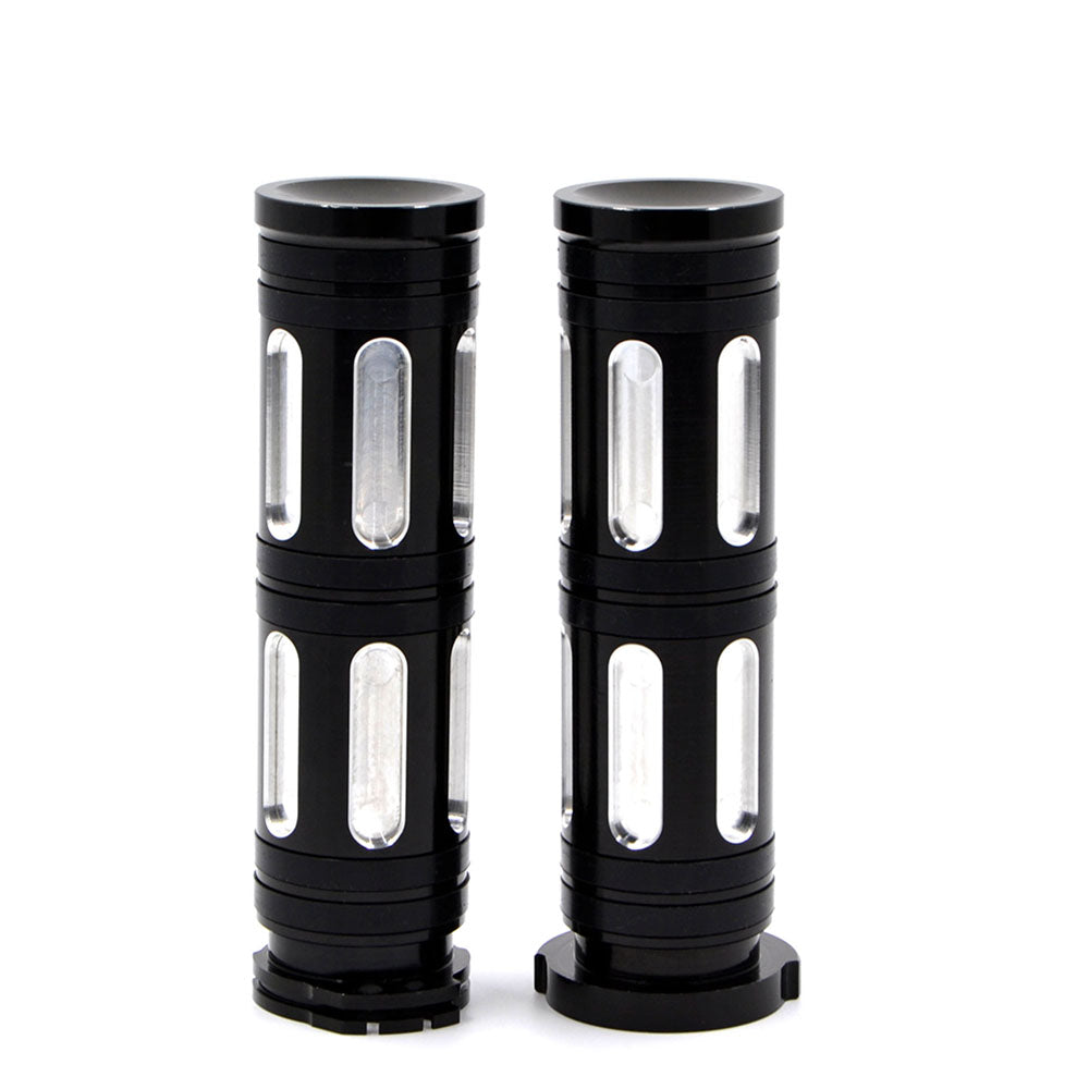 1"25mm Black Aluminum CNC Handlebar Grips