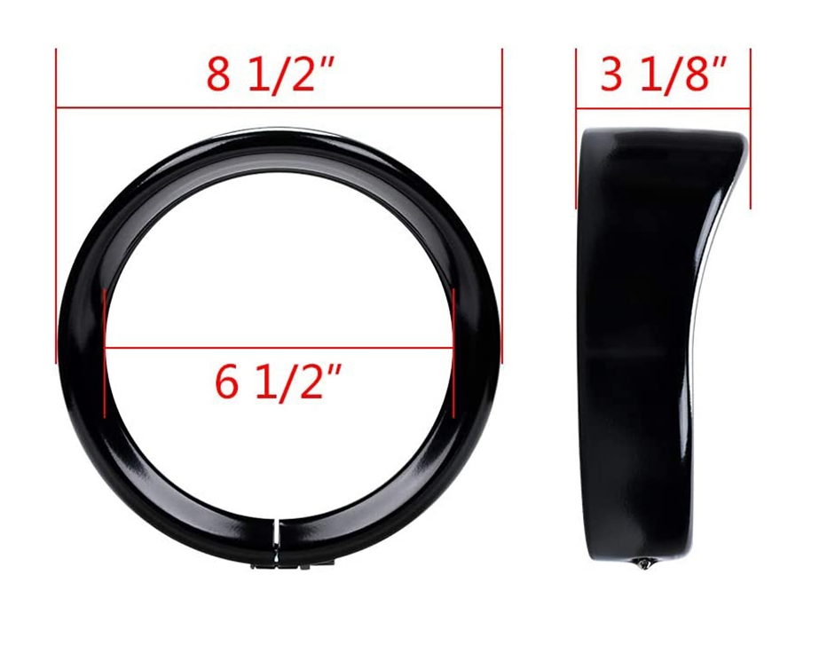 7" Headlight Trim Ring Bezel + 4.5" Headlight Trim Ring