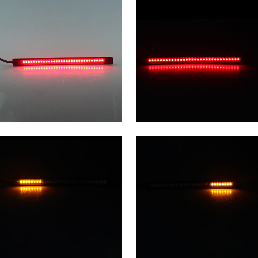 Motorcycle LED Flexible Tail Lights License Brake Turn Signals For